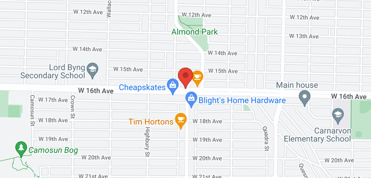 map of 210 3639 W 16TH AVENUE